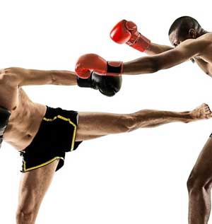 Kickboxing training at Olympia